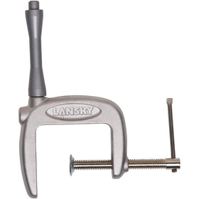 Lansky Super C Clamp built from lightweight aircraft-grade aluminum for portability.