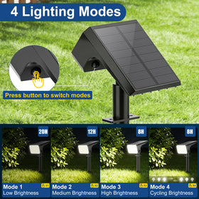 LANSOW wall-mount solar spot light on fence for easy lighting