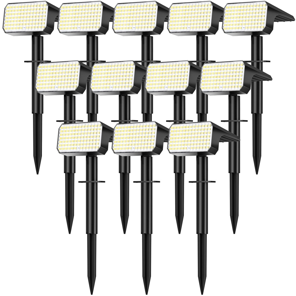 LANSOW solar spot lights illuminate yard and garden for nighttime safety