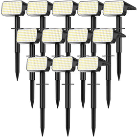 LANSOW solar spot lights illuminate yard and garden for nighttime safety