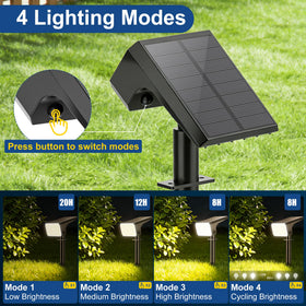 LANSOW IP67 waterproof solar lights withstand rain and snow year-round.