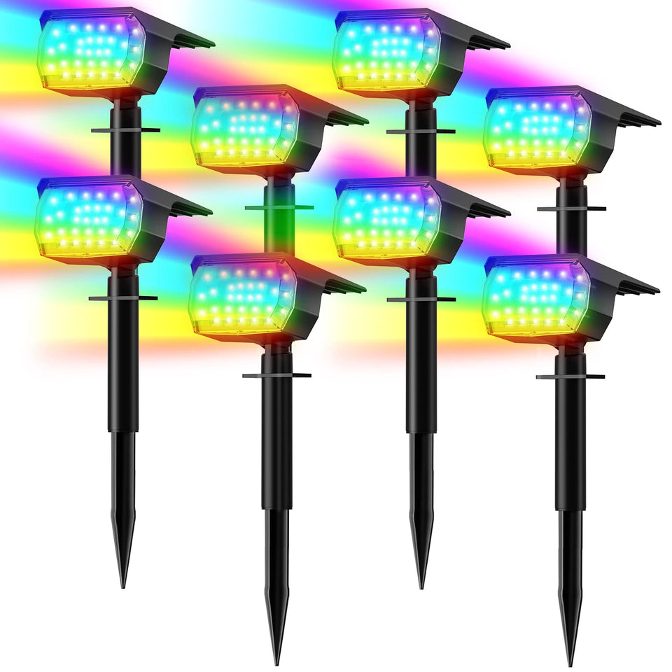 LANSOW solar spotlight color-changing brightness brightens outdoor evenings