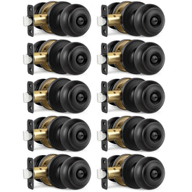 LANSTE black door knobs packaging—bulk 10-pack ready for quick replacement
