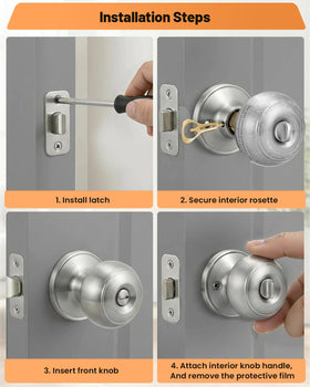 LANSTE durable brushed nickel door hardware for busy homes