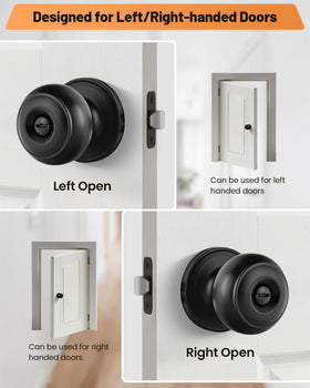 LANSTE reversible interior knob simplifies installation on left or right doors