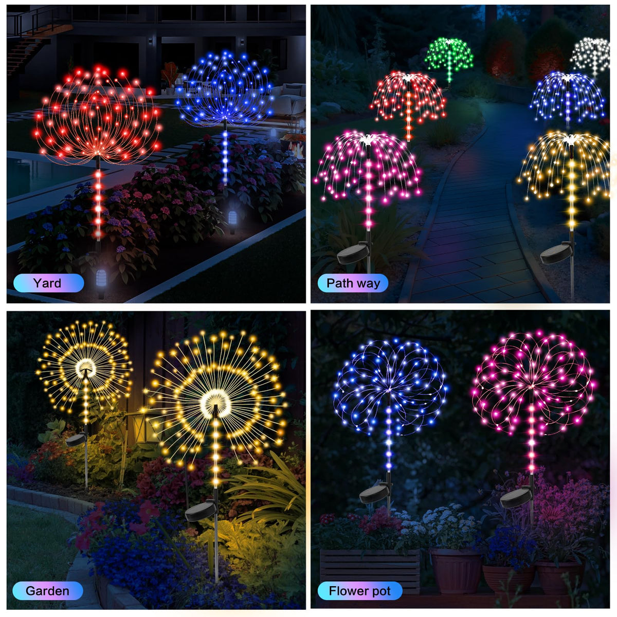 Lanthium easy-install solar garden lights plug into soil with no cables.