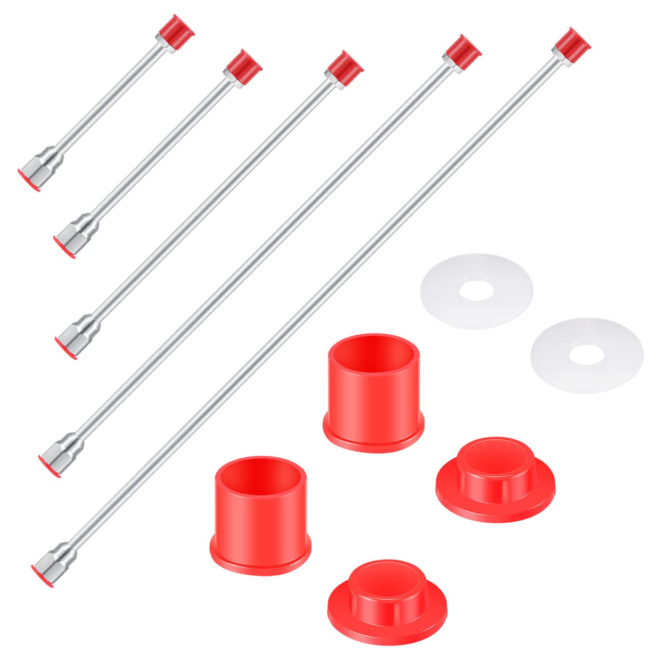 Lanties 5-piece extension rods pack for airless sprayers, ready to extend reach.