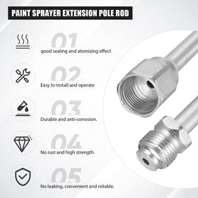 Lanties 75 cm extension rod reaching high walls with minimal effort.