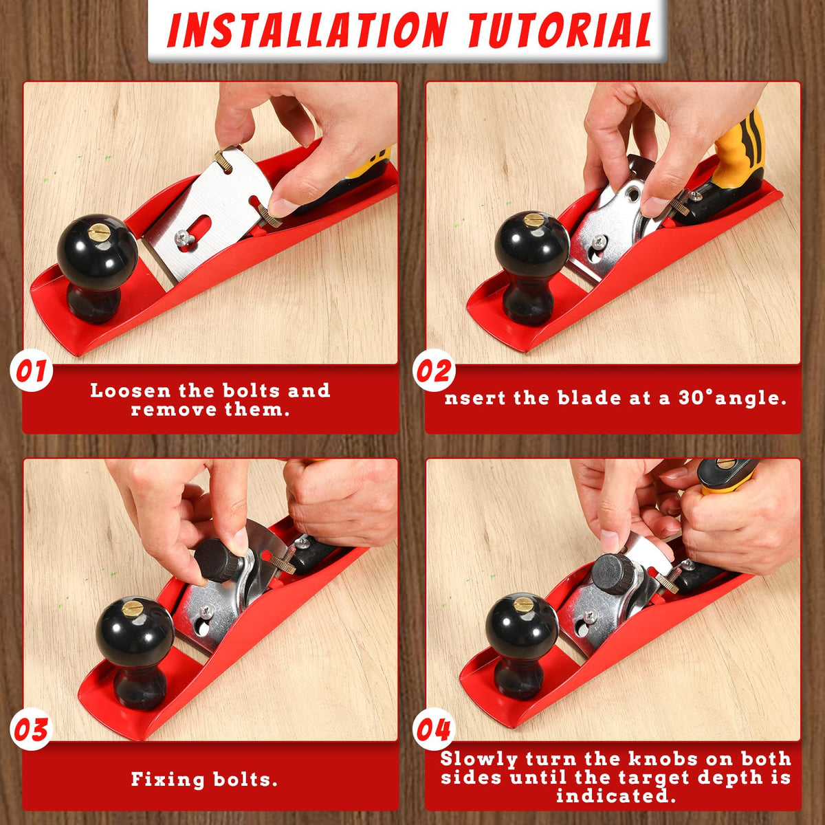Rust-resistant carbon steel body of Lanties hand planer