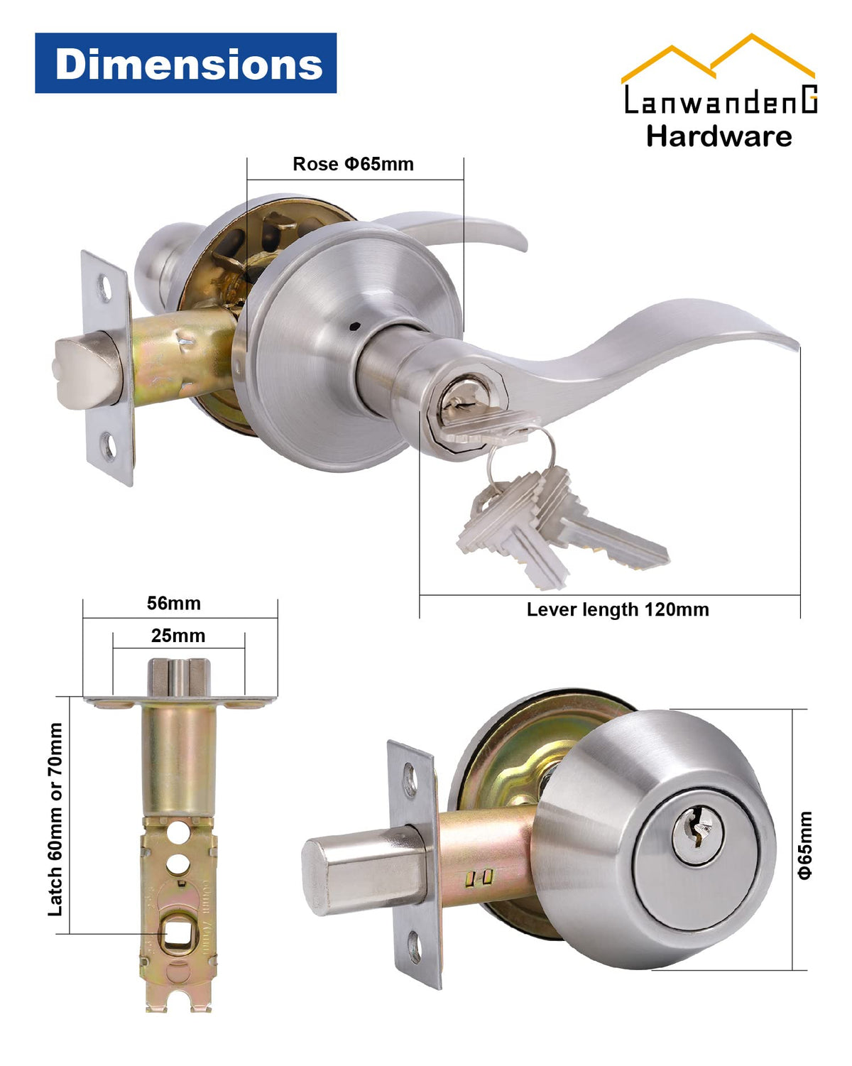 Lanwandeng keyed-entry lever provides unified access with one key.