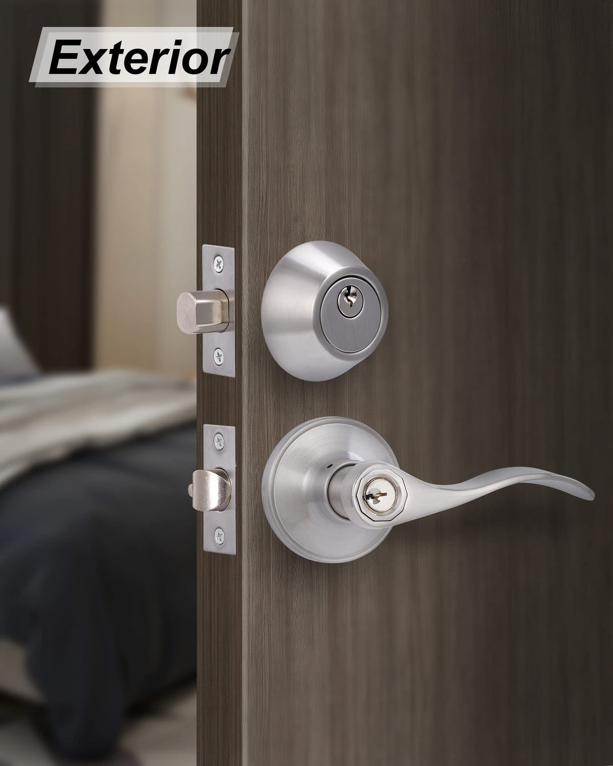 Lanwandeng reversible lever fits left or right-handed doors.