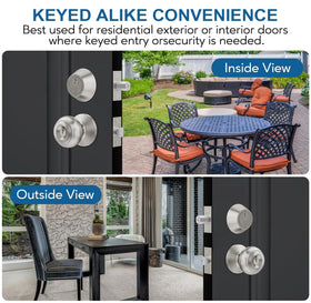 Lanwandeng single-cylinder deadbolt provides secure exterior key entry.