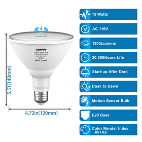 Lanyue sensor range 16–26 feet activates lights on motion.