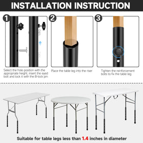 Easy installation with included eye bolts and pins