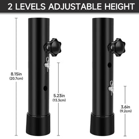 Extenders compatible with folding, bent, and straight legs