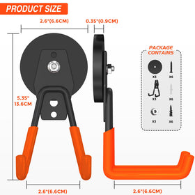 Laowu heavy-duty magnet hooks securely hang garage tools on metal surfaces.