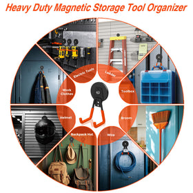 Laowu thick steel L-shaped hooks provide durable tool organization.