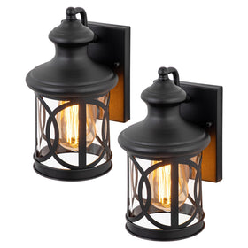 Two-pack arrangement provides coordinated light on multiple exterior walls
