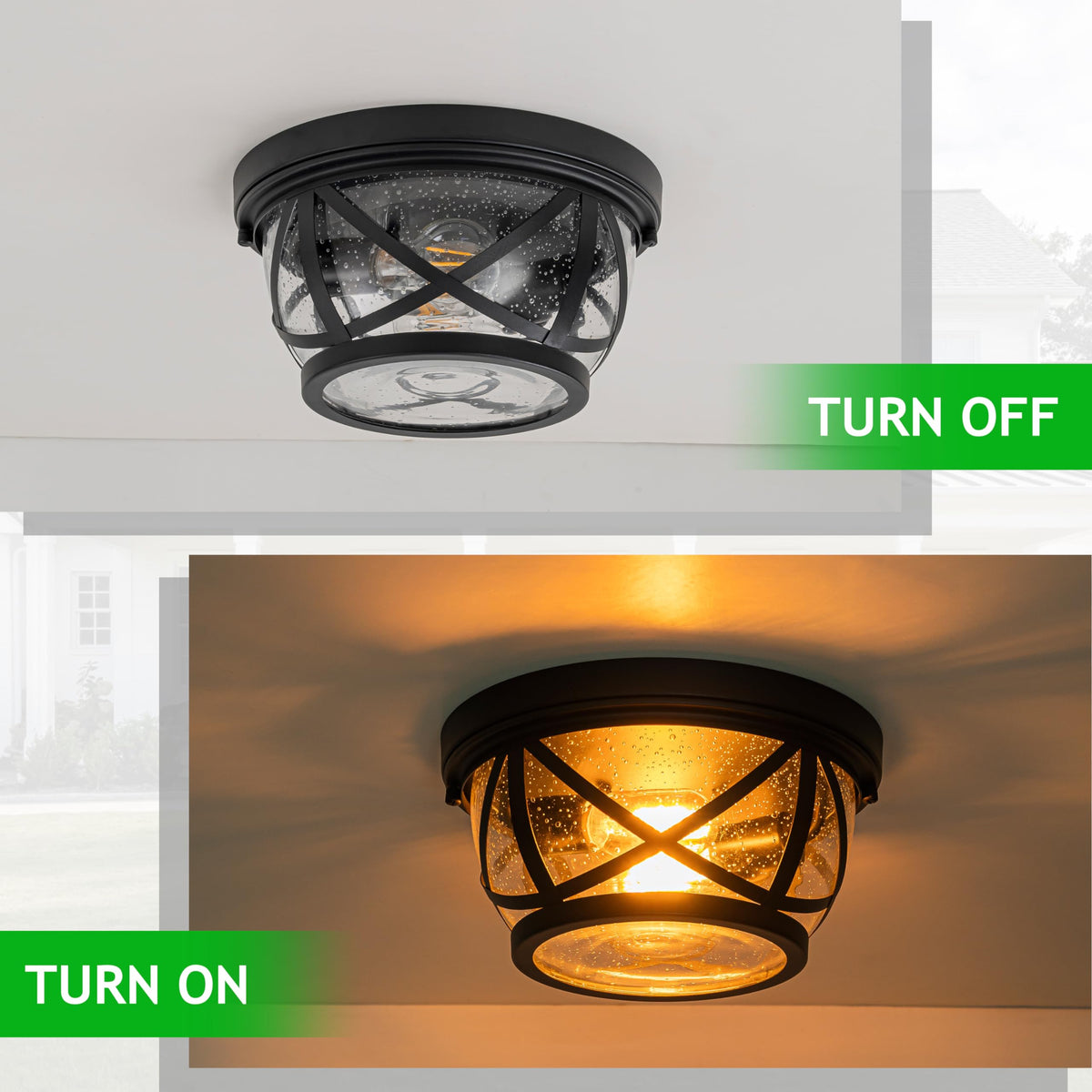 Laplusbelle low-ceiling flush-mount fixture fits tight spaces with clean lines.