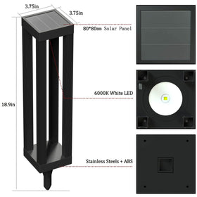 Lapsnail outdoor solar lamp with stake, easy installation for patios and walkways