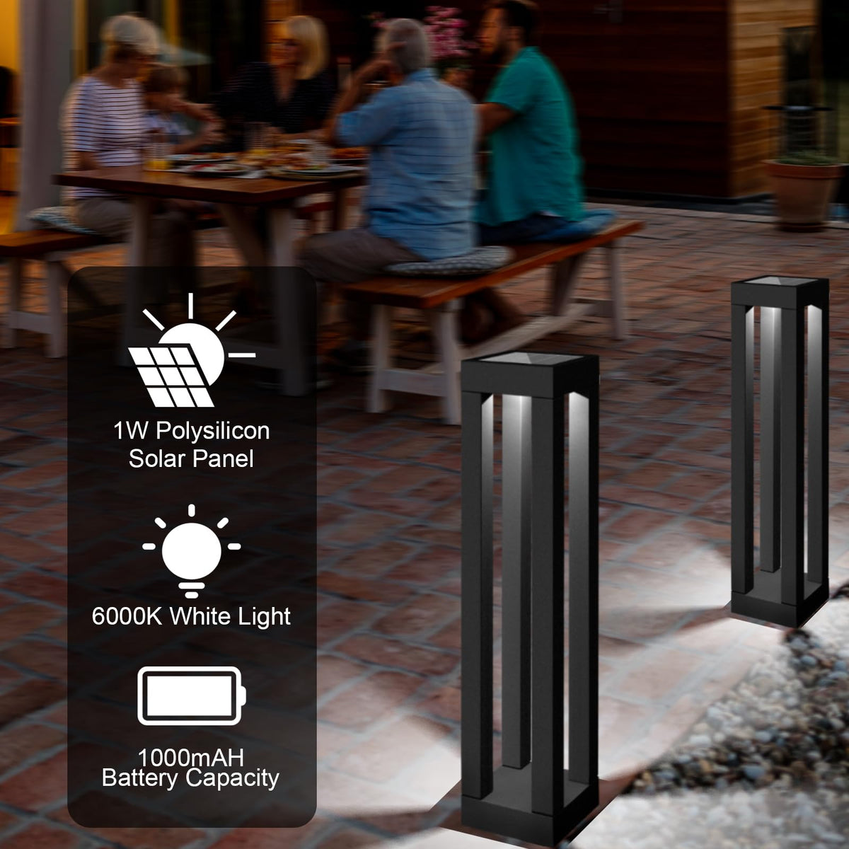 Lapsnail solar floor lamp, warm illumination lights ground with dramatic light and shade