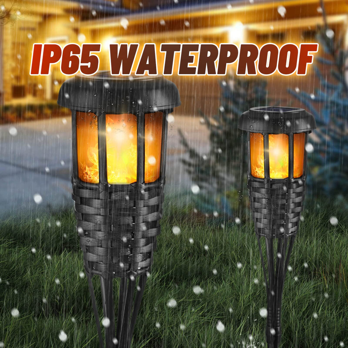 Lapsnail IP65 waterproof torch stands up to weather and poolside setups