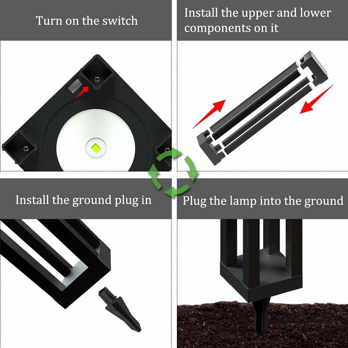 Lapsnail two-pack garden path lanterns, perfect for walkways and porches