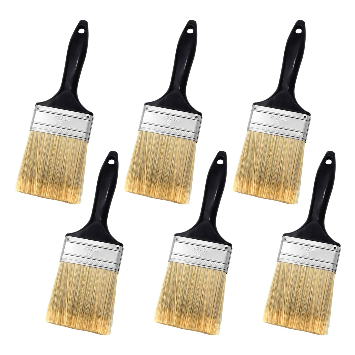 LAPXSNZD 3 inch flat brush pack close-up with natural fill for smooth coverage