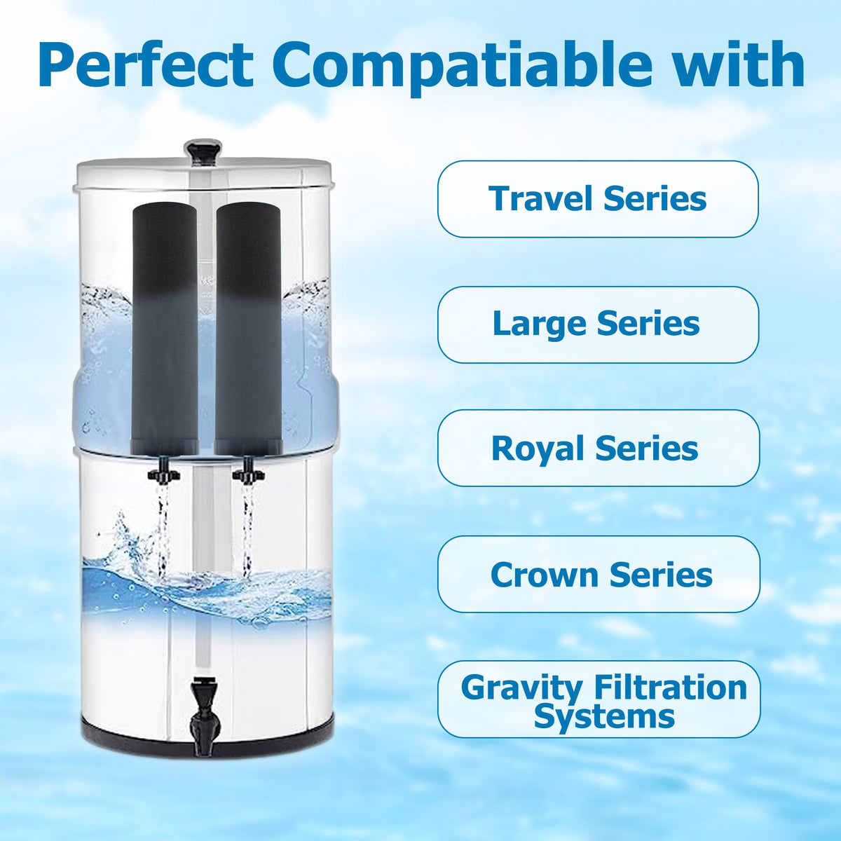 Larayci 1-micron filtration provides finer filtration for clearer water.