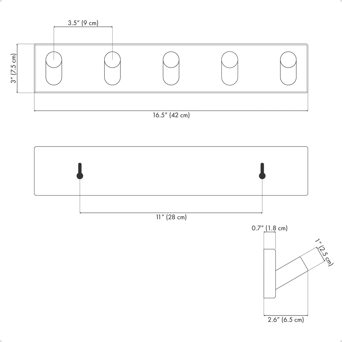 LARHN versatile rack for towels, coats, and bags