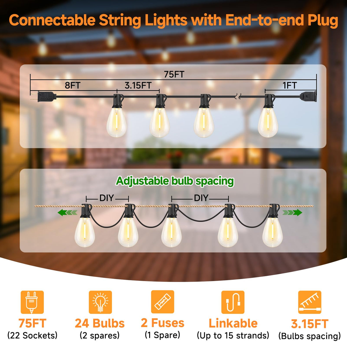 Larkvue end-to-end plug design enables easy expansion across yard