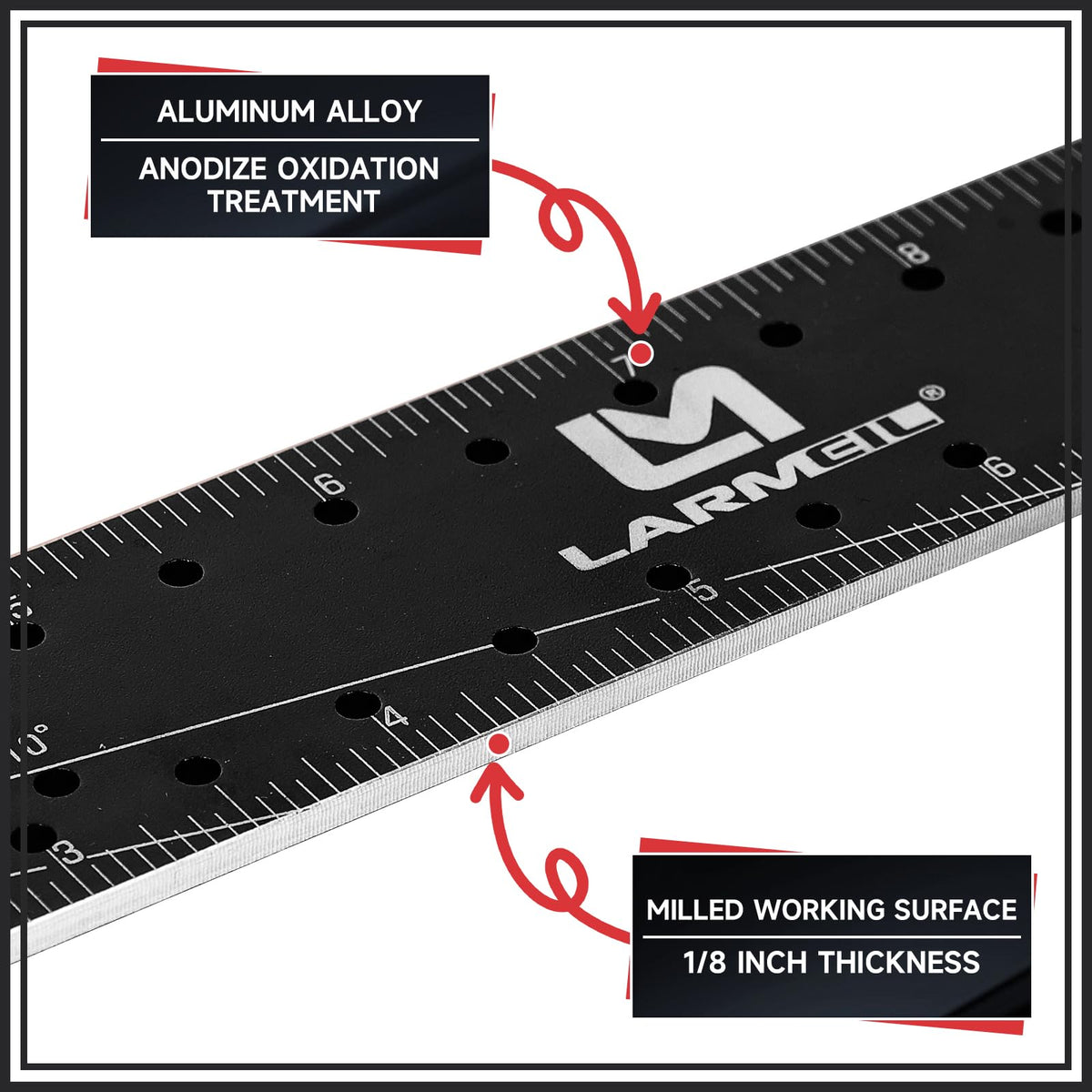 LARMEIL aluminum body feels sturdy yet light for easy handling