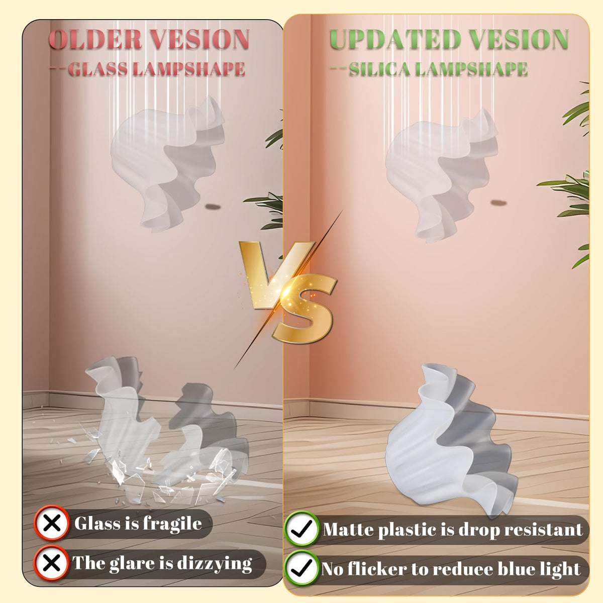 Larnix acrylic shades lily-valley inspired for decorative soft light