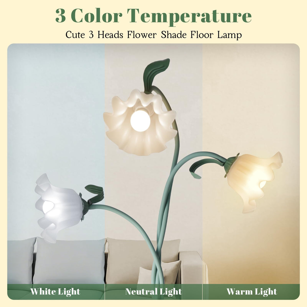 Larnix Flower Standing Lamp gooseneck adjustable directs light precisely for tasks