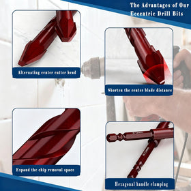 Larouoba drill bits suitable for glass, tile, and marble tasks.