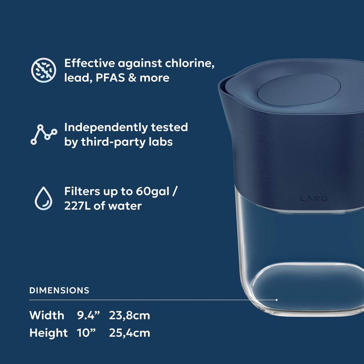 LARQ Nano Zero filter close-up highlighting filtration surface.