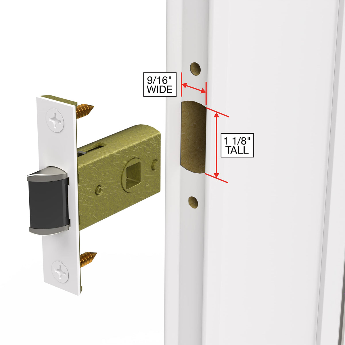 Larson M2 brushed nickel interior deadbolt for easy entry.