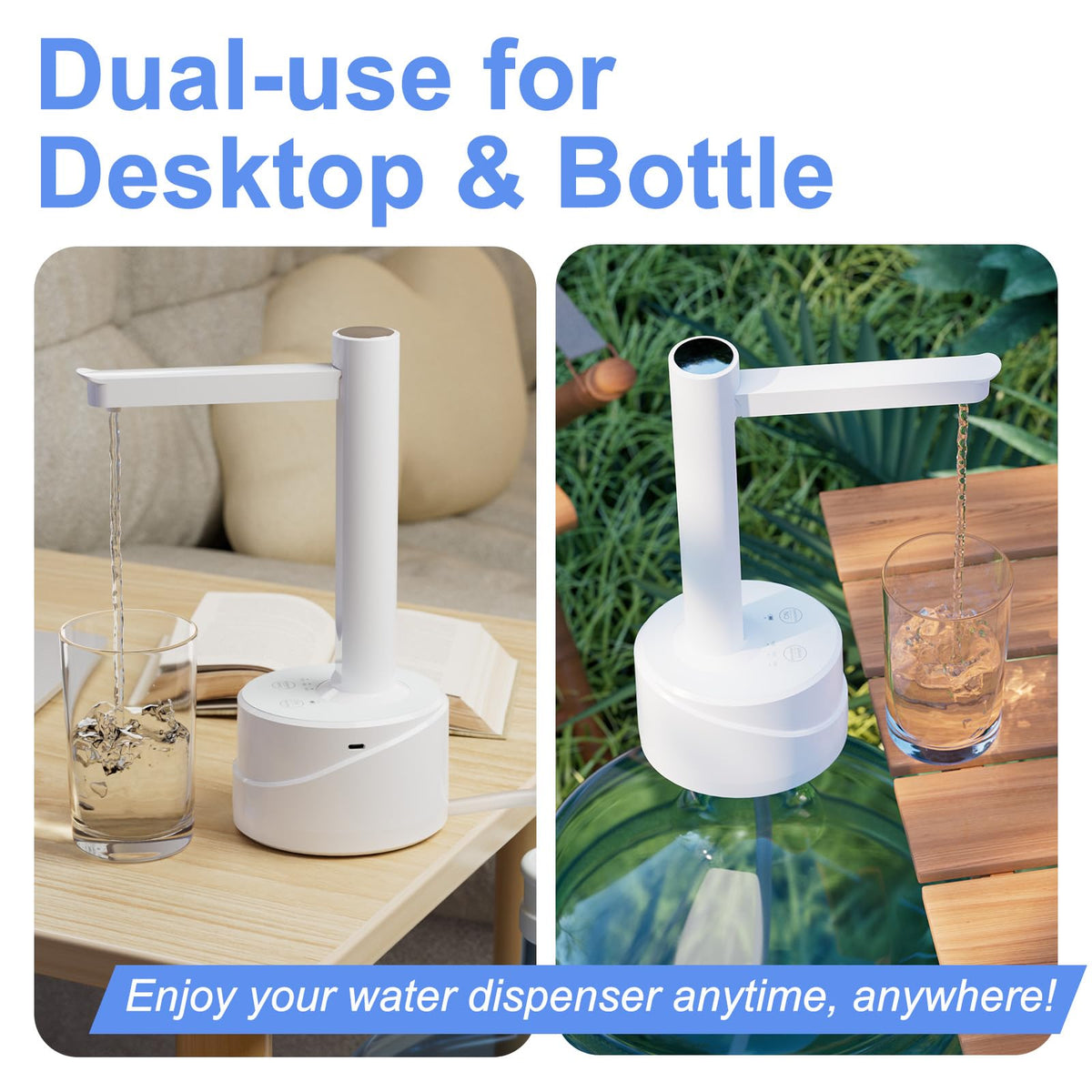 Lartedaux food-grade hose connects securely to a bottle neck