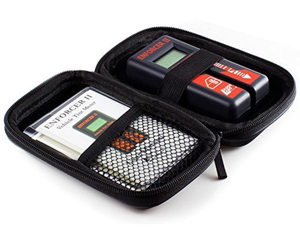Laser Labs Enforcer II Tint Meter front view showing compact, reliable vehicle tint testing.