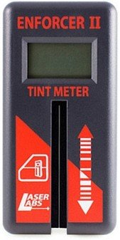 Laser Labs Enforcer II Tint Meter with NIST traceability label supports accurate reference data.