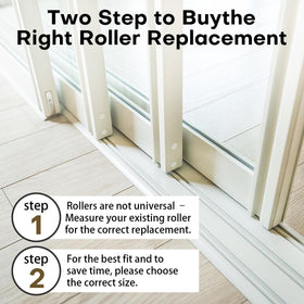 Lashow easy-install roller kit for quick, tool-free door restoration.