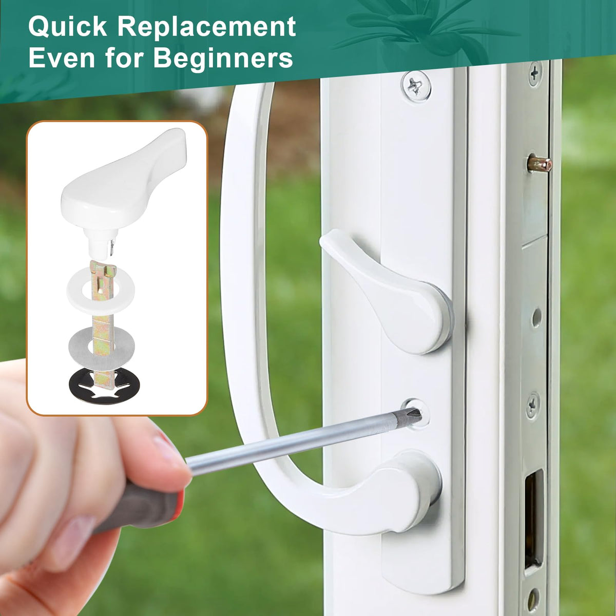 Lashow Jeld-Wen compatible thumb latch enables easy fixes.