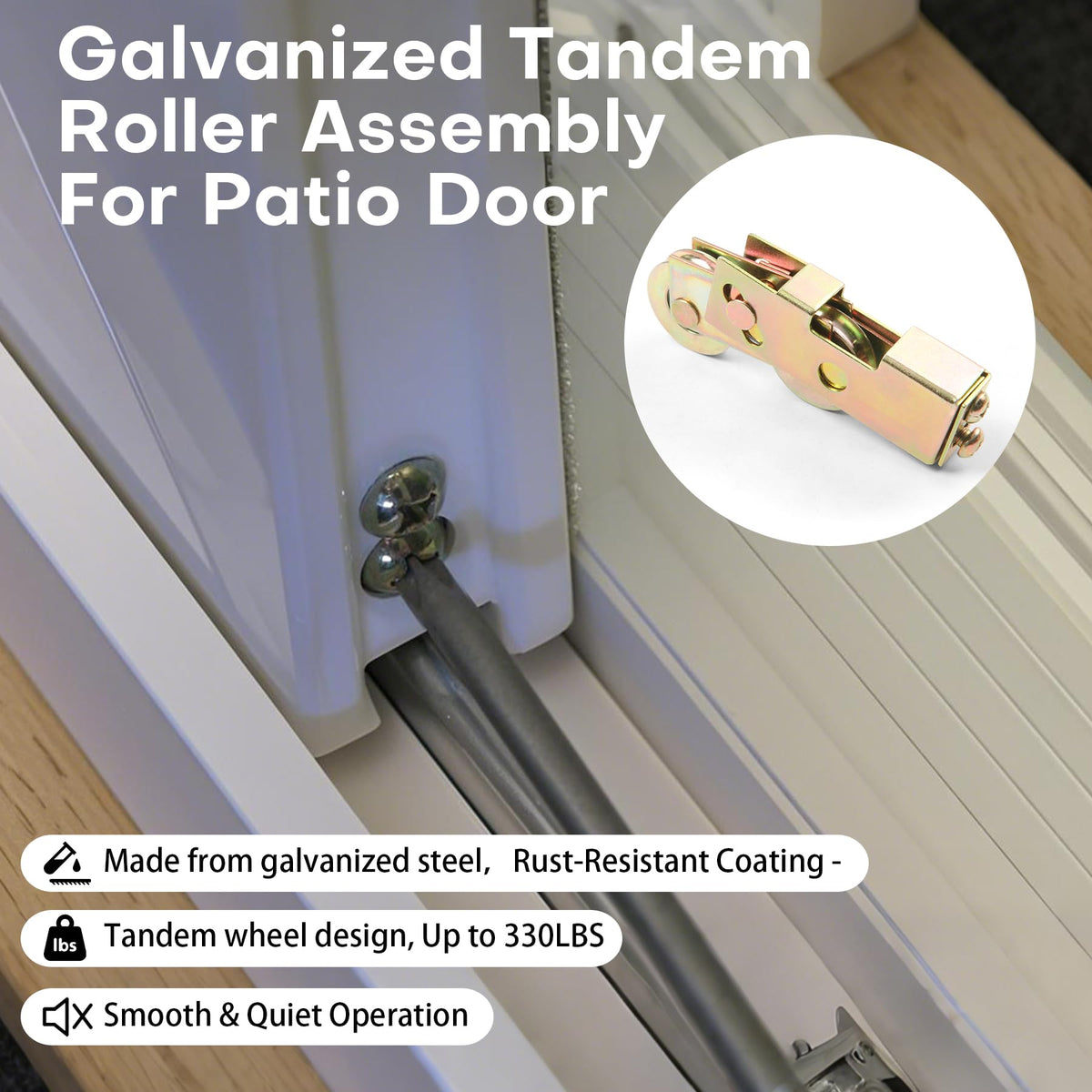 Lashow patio door roller wheels fit sliding glass and screen doors.