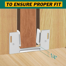 Lashow pocket door guide bottom for 1-3/8 inch doors ensures proper fit and smooth sliding.