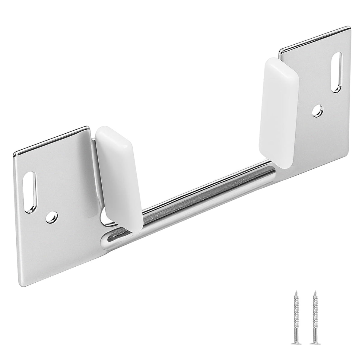 Lashow pocket door guide bottom front view for a slim, nearly invisible finish.