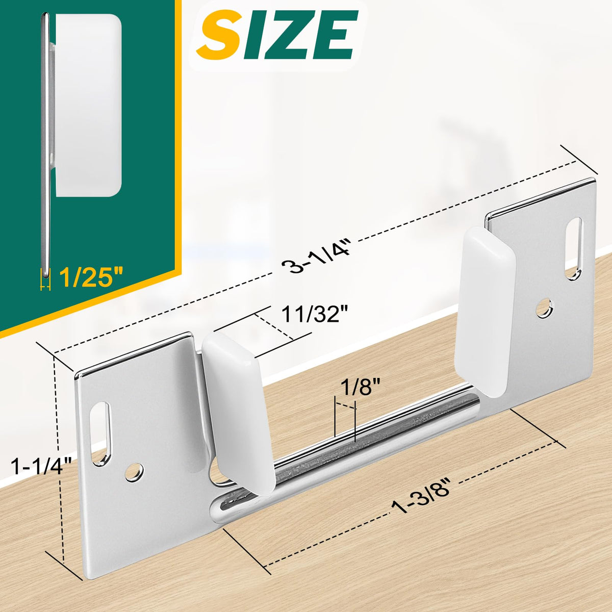 Lashow pocket door guide bottom installed on a jamb shows stable, wobble-free operation.