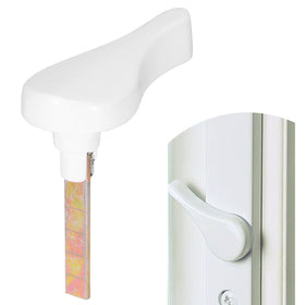 Lashow sliding door latch white lever for smooth patio access.