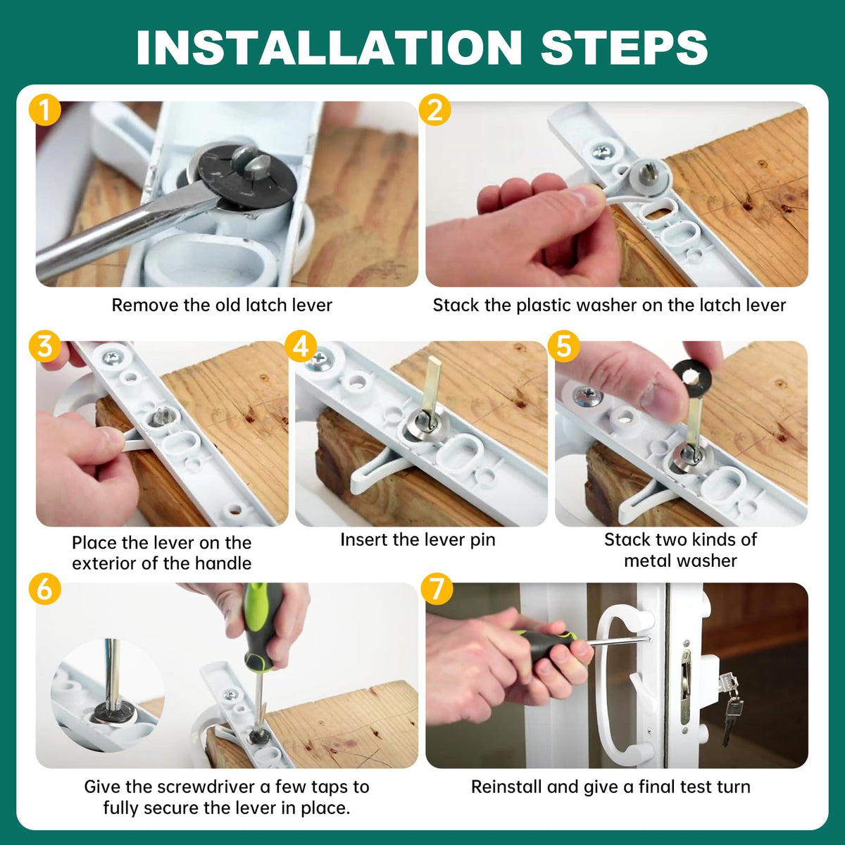 Lashow washers and push nut kit completes a fast installation.