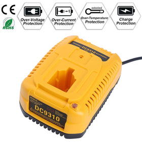 Lasica DC9310 compatible with DeWalt 7.2V–18V XRP packs.
