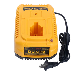 Lasica DC9310 fast charger front view showing compact, efficient charging for DeWalt XRP batteries.